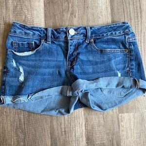 Aeropostale Denim Jean Short Distressed Blue size 4